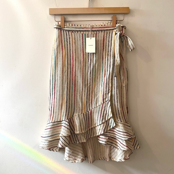 Tularosa Veronica rainbow stripe skirt medium NEW! - Picture 3 of 8